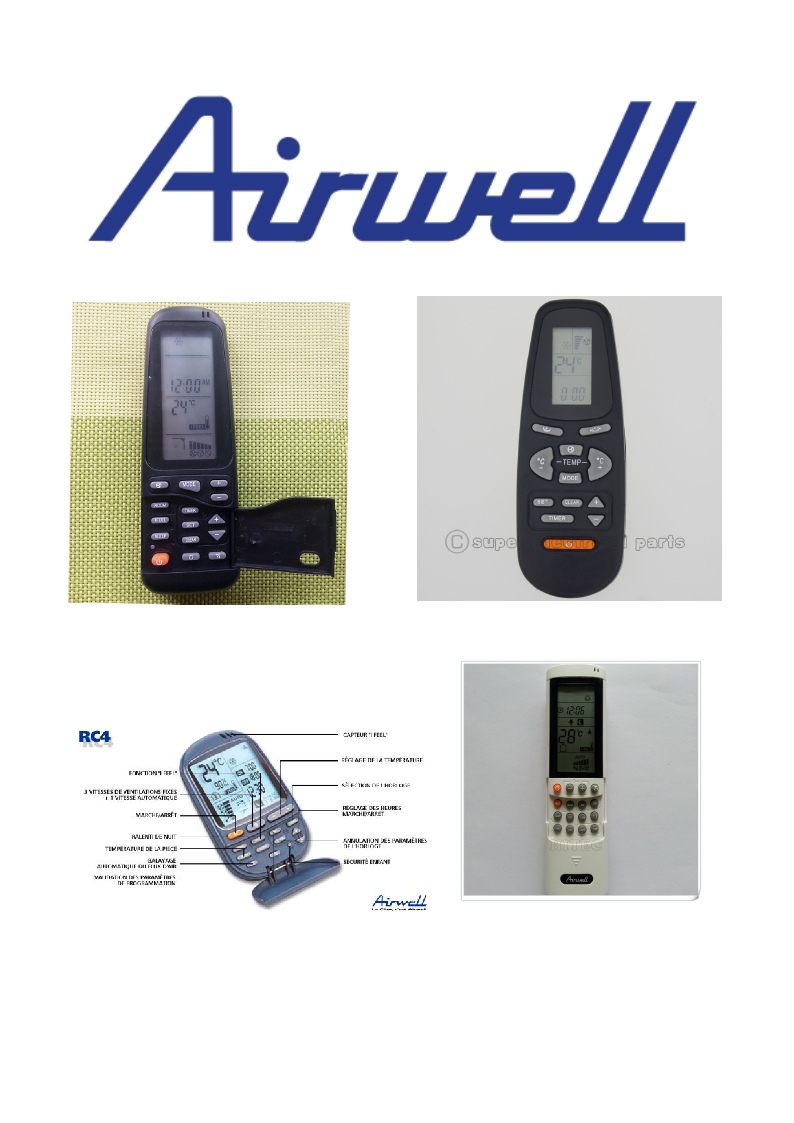 Télécommandes Airwell